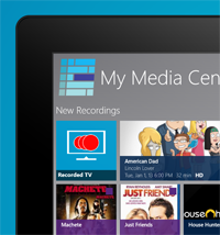 Windows 8 My Media Center Home - Activity