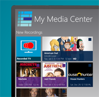 Windows 8 My Media Center Home - Activity